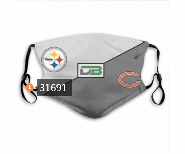 2020 NFL Pittsburgh Steelers 26028 Dust mask with filter